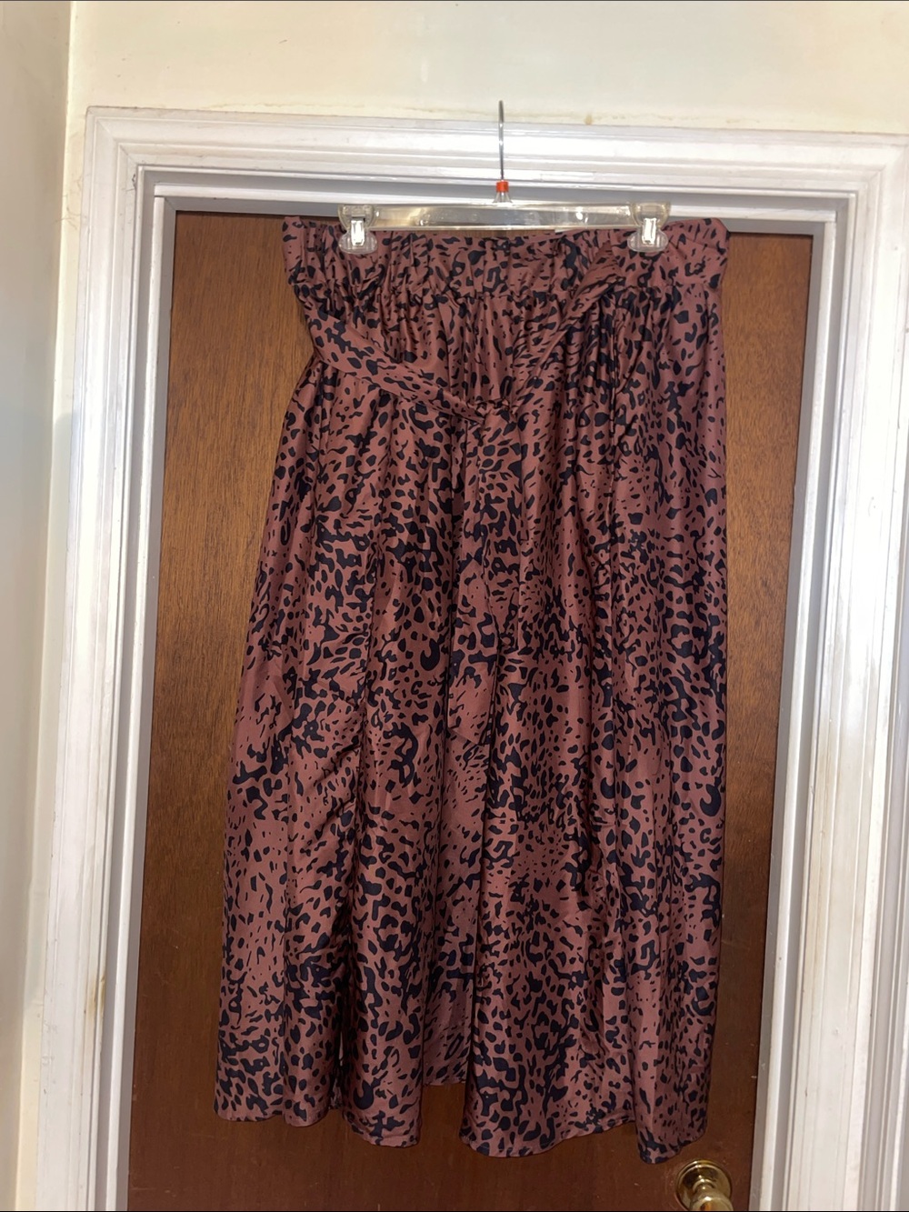 Mauve Animal Print A-Line Skirt - Women's